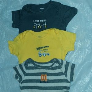 3 Carter's Short Sleeve Onsies